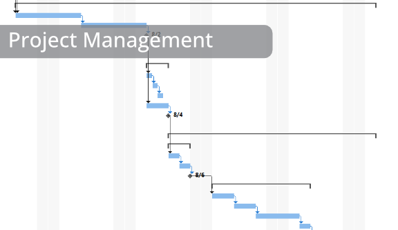 Project Management heading over a Gantt Chart